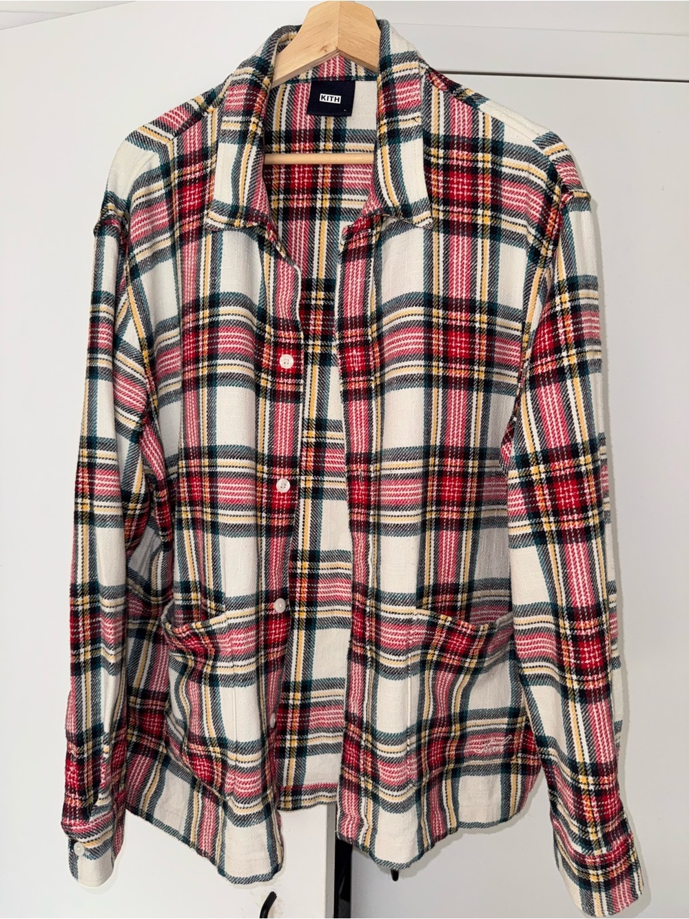 KITH FLANNEL PLAID CHECK BUTTON UP SHIRT L Ludlow Ginza